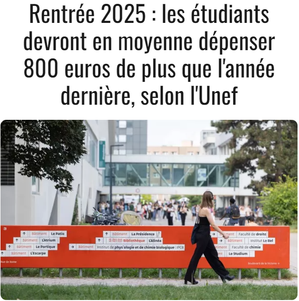 2025法国开学季生存攻略！法媒公布新学期生活成本预估！你的预算够了吗？