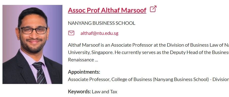 新加坡南洋理工大学全奖博士招生(Prof. Althaf Marsoof)