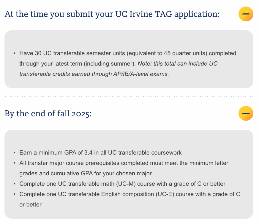 UC TAG转学要求26Fall新变动！加州大学官方保录最新解读