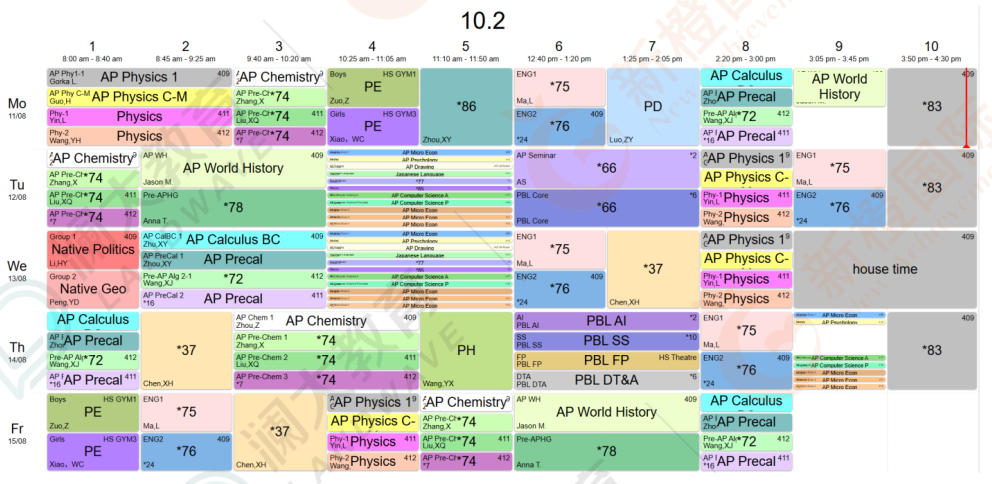 上海平和AP新学年10-12年级完整选课列表【附文理科选课建议】