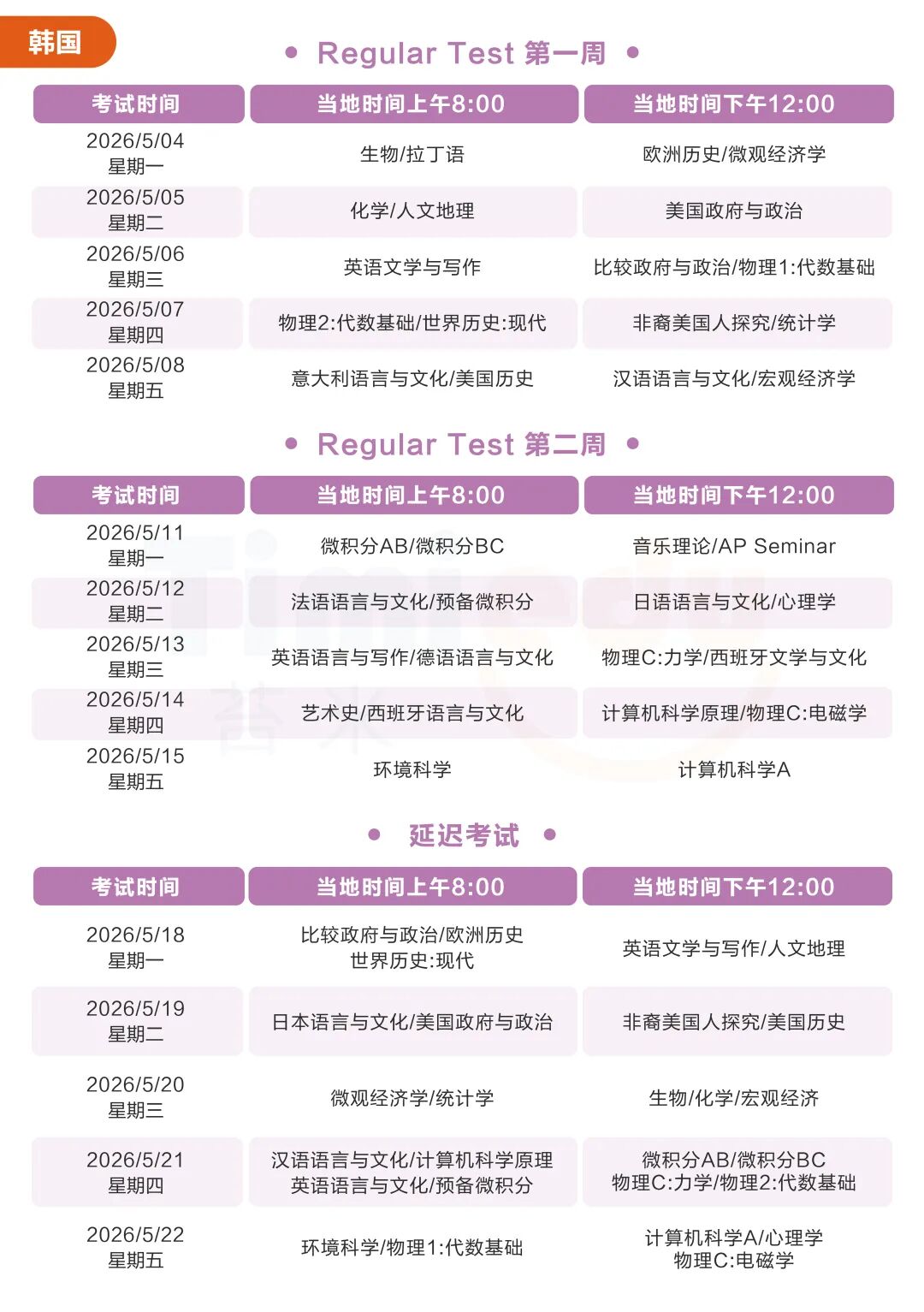 2026AP韩国 | 新增济州岛AP考点，韩国考区报考详细操作流程！