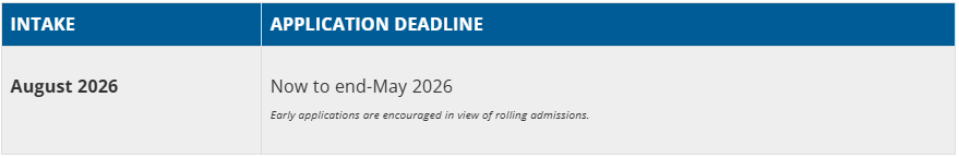2026Fall | 新加坡管理大学（SMU）各专业申请时间汇总