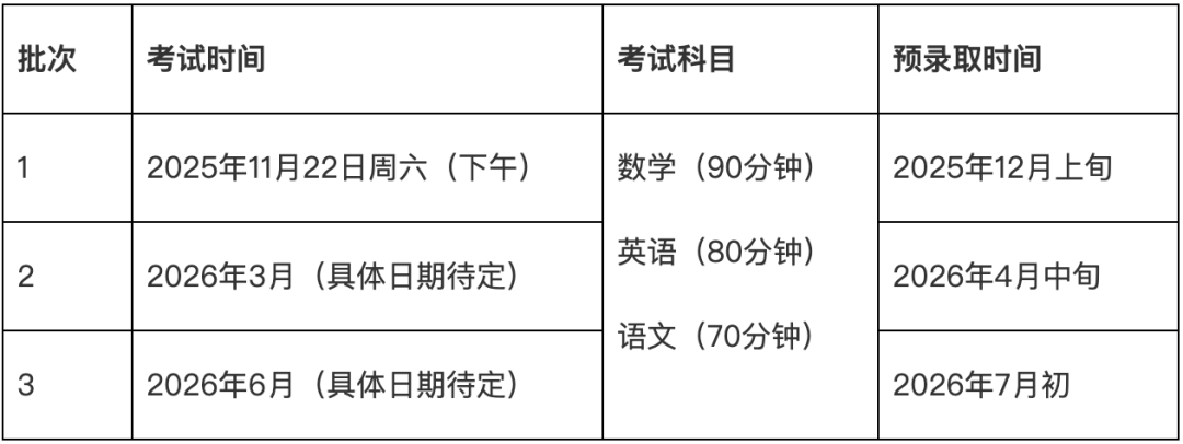 世外招生安排出炉，首场考试安排在11月22日