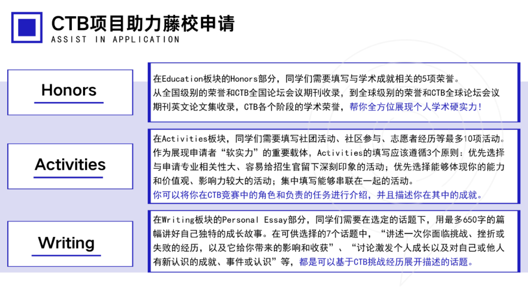 国际竞赛科普 | 全球青年研究创新论坛——CTB竞赛介绍