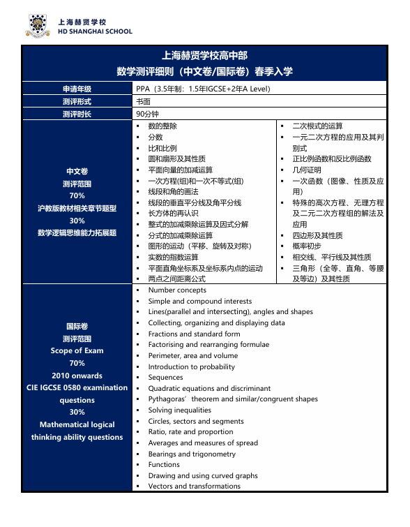 上海赫贤学校2026年招生简章出炉，首场考试11月2日启动，报名预约通道→