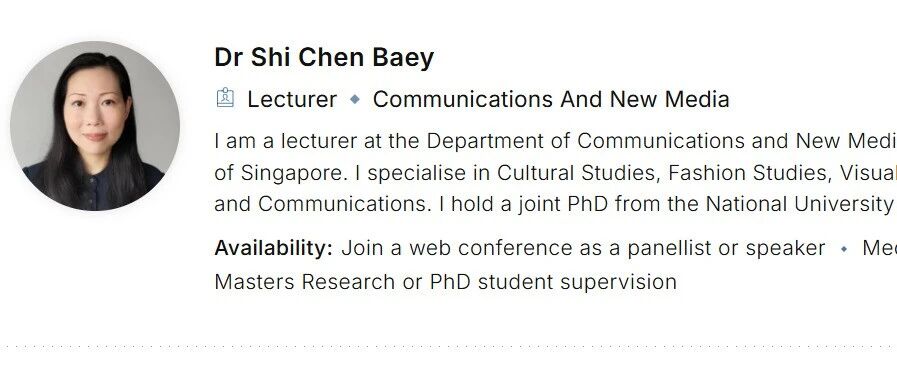 新加坡国立大学全奖博士项目（Prof. Shi Chen Baey）