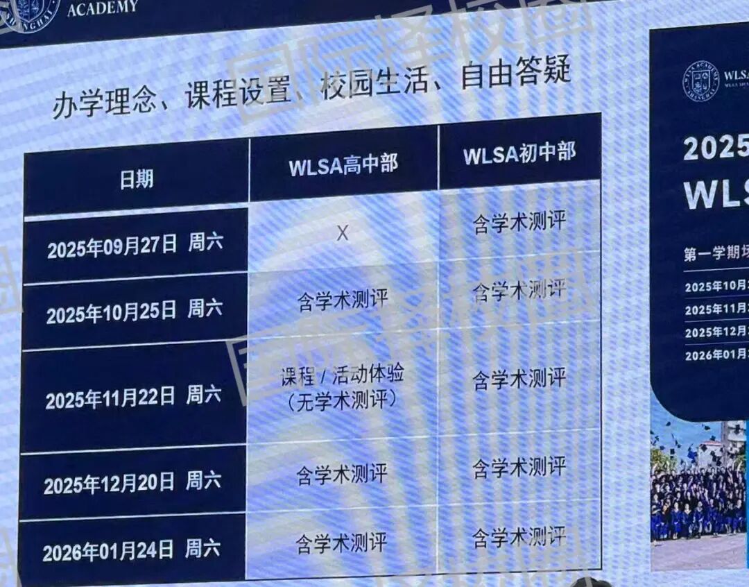 “螺蛳壳里做道场”的WLSA高中首考时间终于确定，内部通道直升率85%以上！