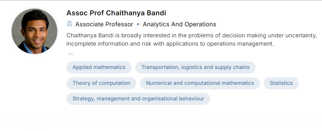 新加坡国立大学全奖博士招生(Prof. Chaithanya Bandi)