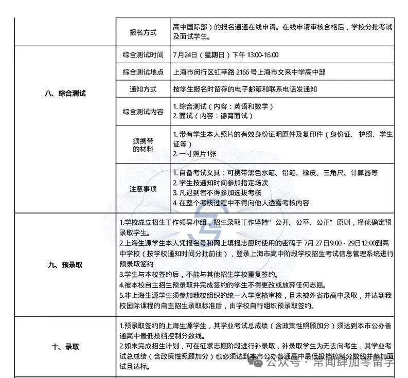 上海日本高中｜2026年上海文来高中国际部2026年春季招生指南！预计12月13日第一场校园开放日！