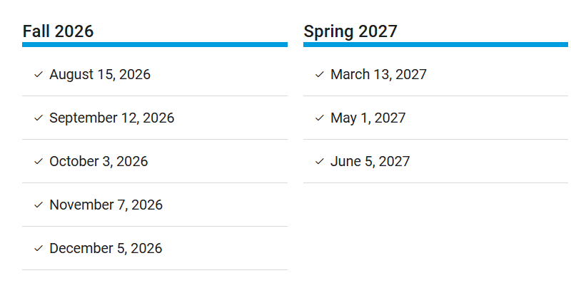 2026-2027年SAT考试时间最新公布！选这个月考试出分率更高？