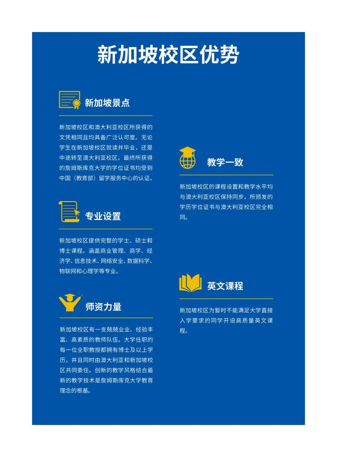 新加坡留学 | 2025年江西财经大学詹姆斯库克大学(新加坡校区)2+2国际本科项目招生简章！