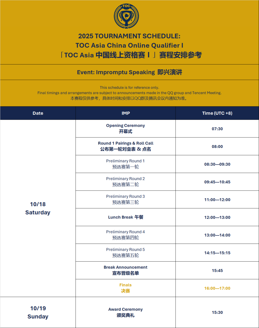 参赛指南｜ 2025 TOC Asia 中国线上资格赛 Ⅰ