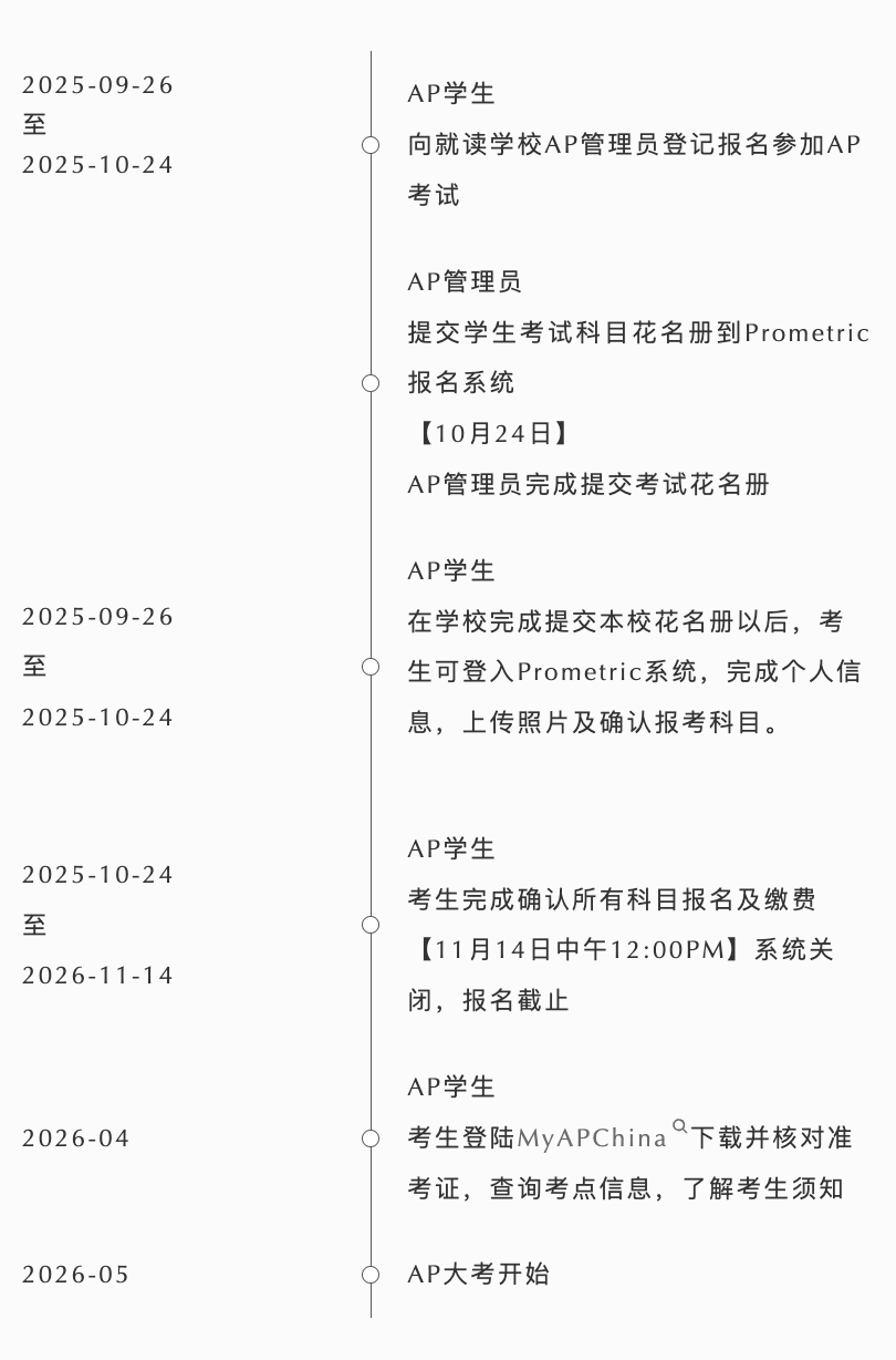 重大利好｜2025-26学年大陆AP考试报名开始，首次增设社会考生报名通道！