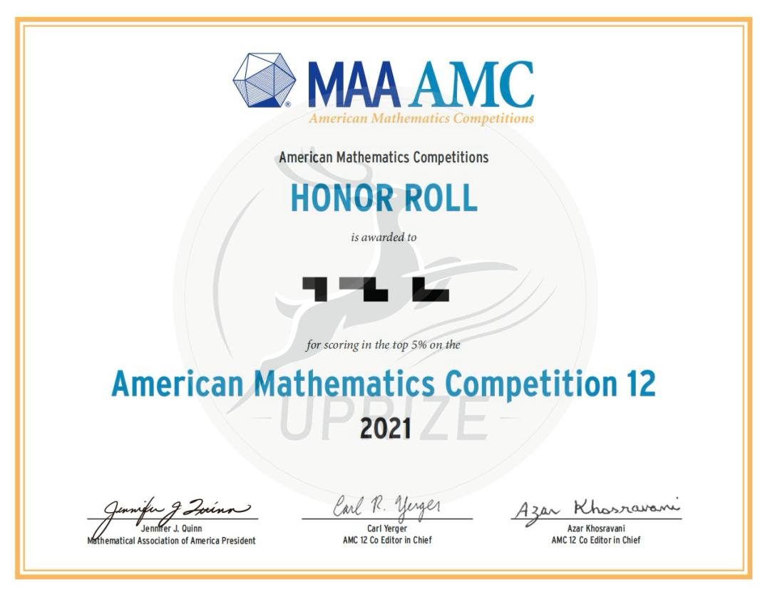 从 “零基础” 到AMC12 Honor Roll！这份备考指南请收下！
