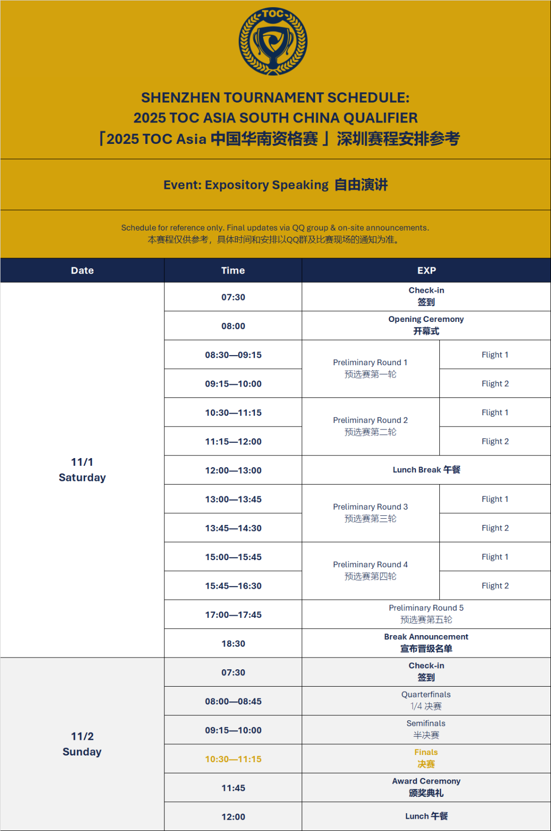 2025 TOC Asia 中国华南资格赛 | 深圳线下赛·参赛指南！