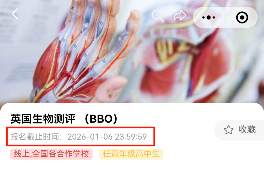 BBO 考试时间提早3个月！2026年1月17日开考！