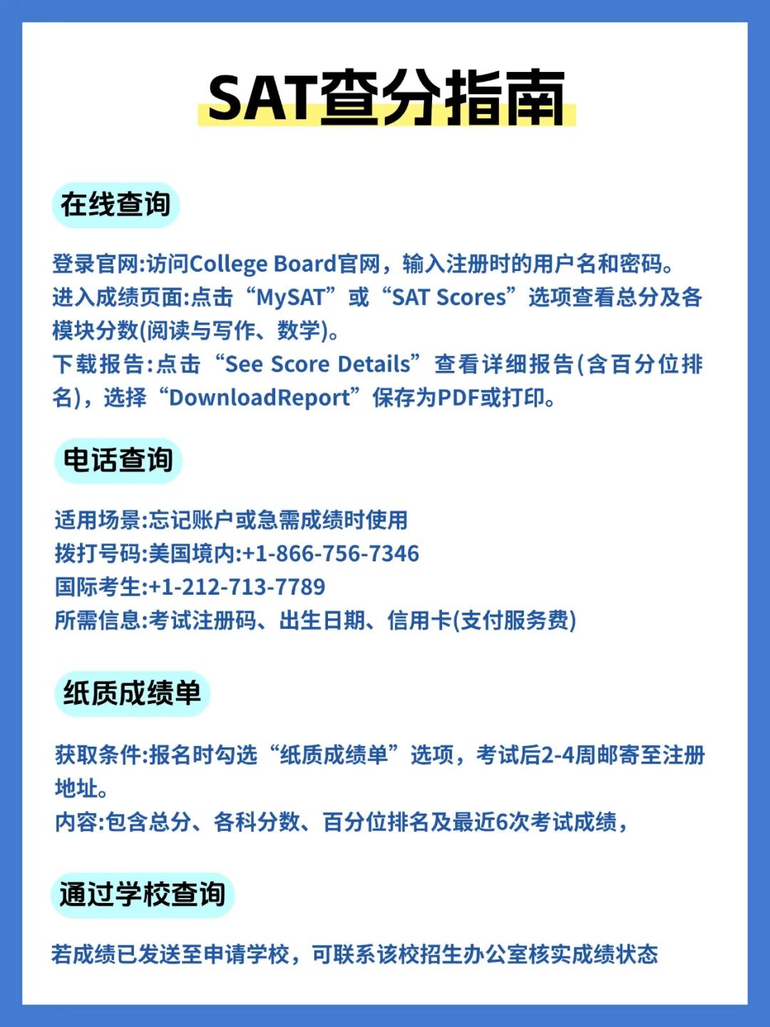 9月SAT出分日|一份保姆级查分攻略请查收