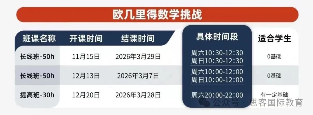 北美理工科升学 | 2026欧几里得数学竞赛全解析 附备赛课程