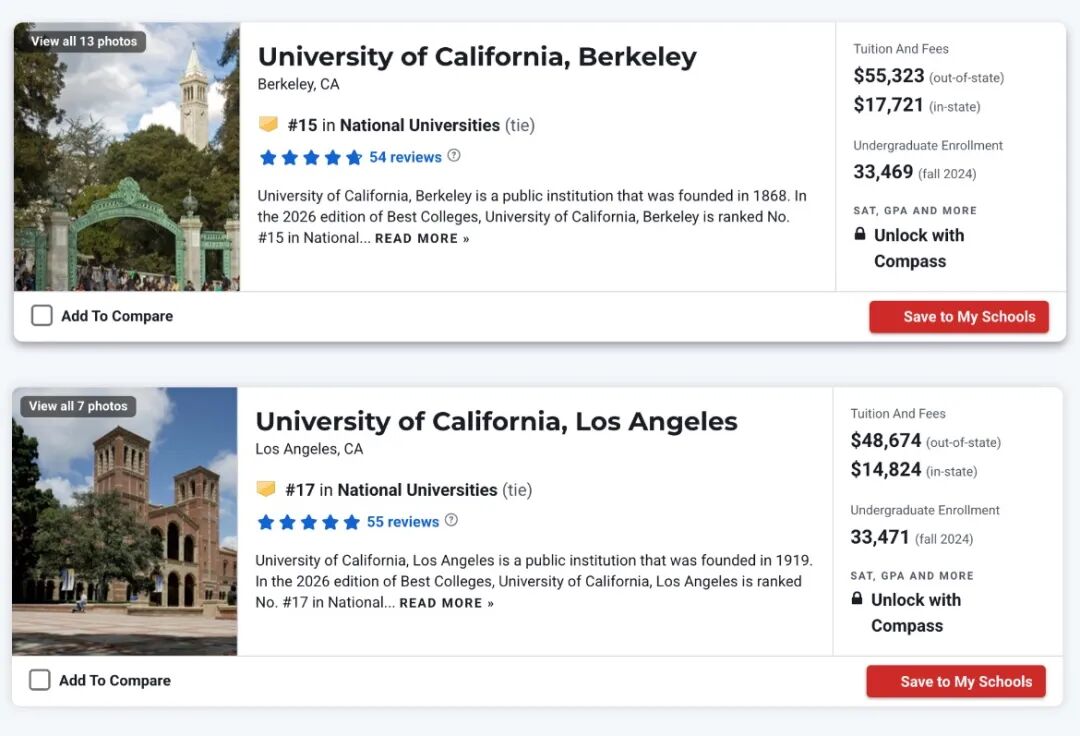 重磅出炉！2026年U.S. News全美最佳大学排名大更新