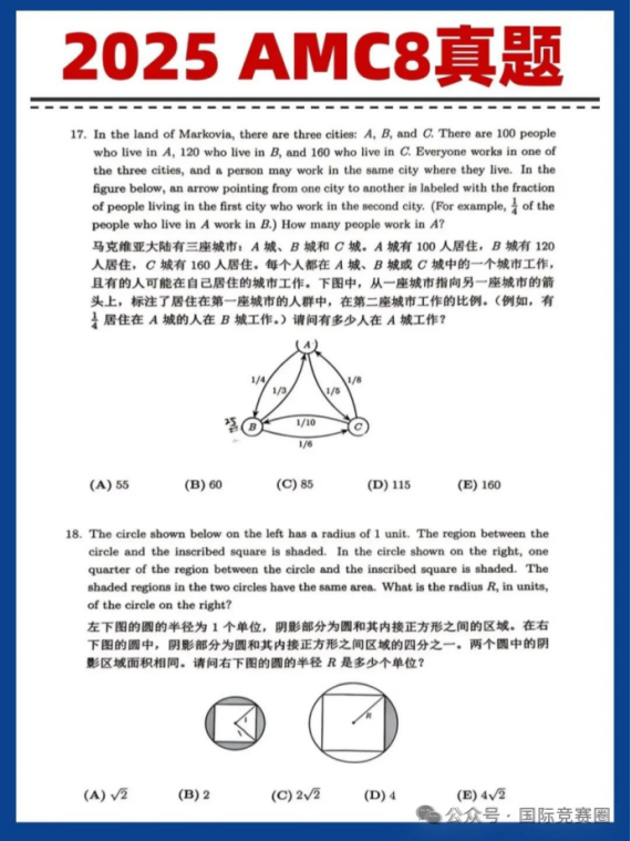 2026AMC8数学竞赛怎么报名？AMC8数学竞赛真题及答案（2000-2025年）