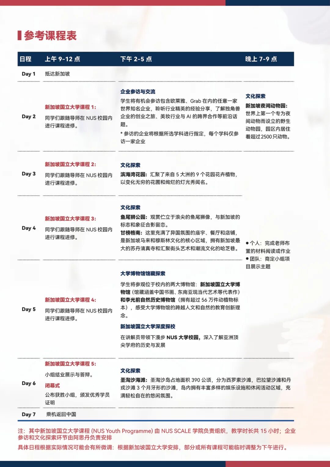 【高中】新加坡国立大学官方课程 | 4大王牌学科 7天微留学