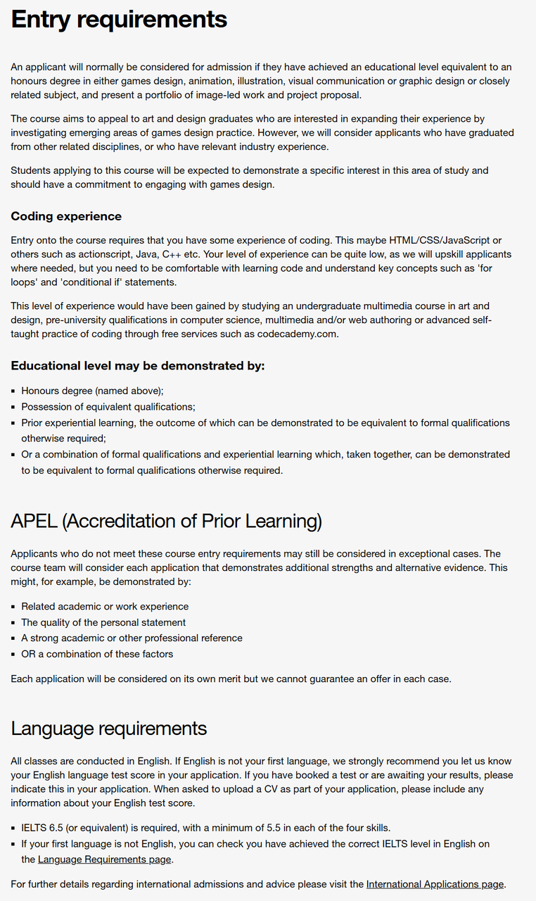 26fall｜游戏设计硕士申请指南