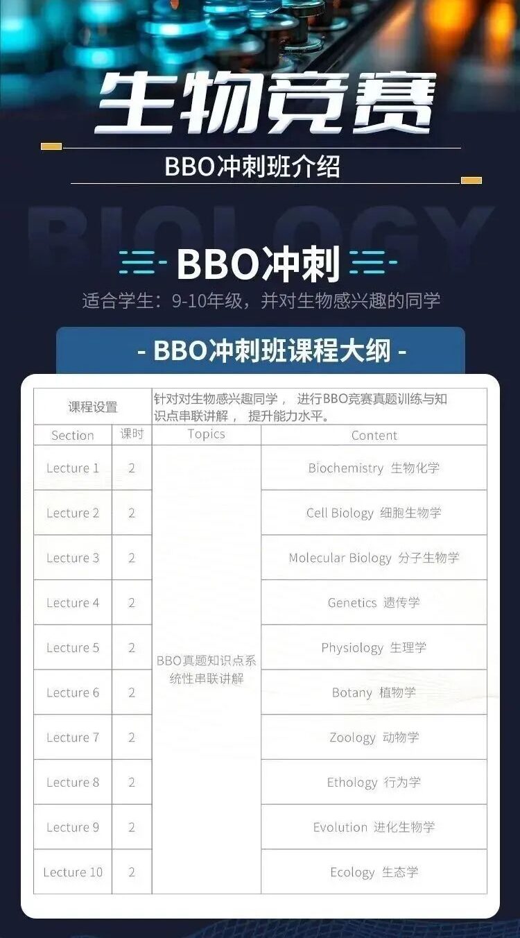 BBO生物竞赛如何报名？文末附BBO竞赛课程培训！