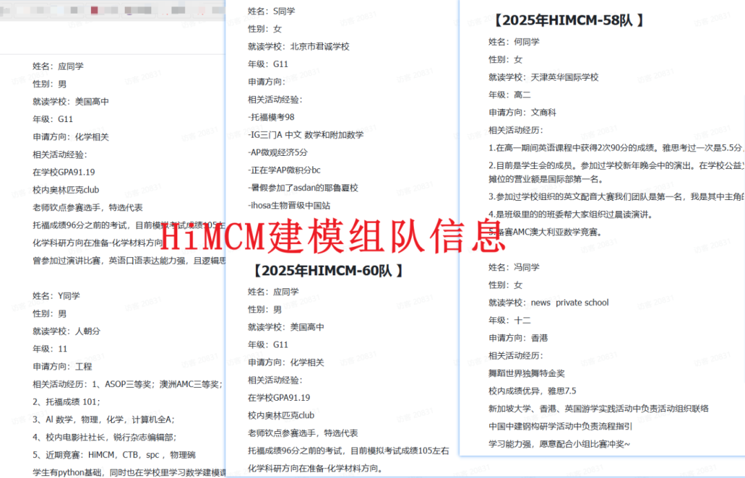 影响力最大的中学生数学活动——HiMCM高中生数学建模招生即将截止！