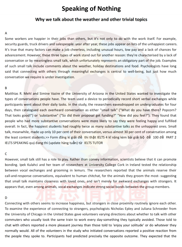 10月25日雅思考题回忆 | 阅读都是考过的原题(附阅读原题PDF) 10月25日雅思考题回忆 | 阅读都是考过的原题(附阅读原题PDF)