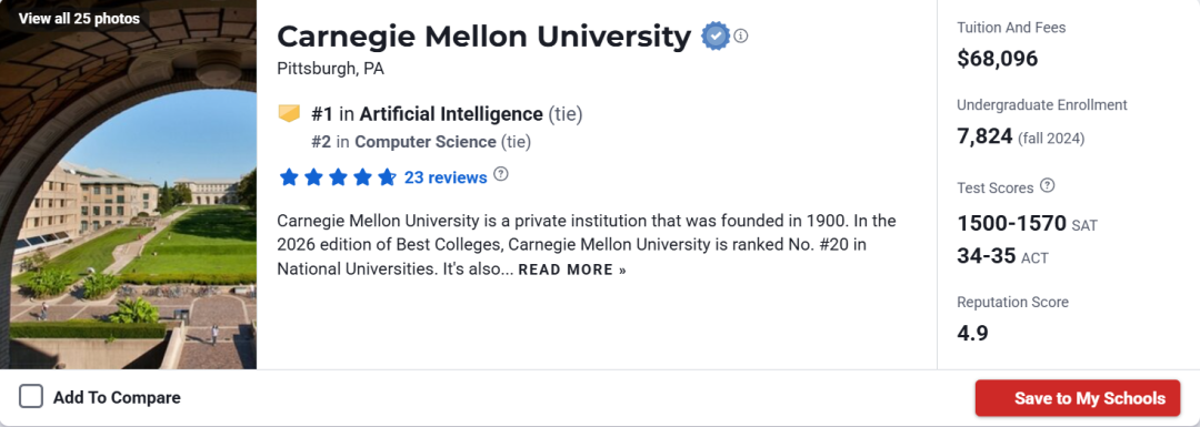 重磅发布!2026U.S.News美本AI专业排名深度解析:霸榜、黑马与未来十年的风向标! 重磅发布!2026U.S.News美本AI专业排名深度解析:霸榜、黑马与未来十年的风向标!