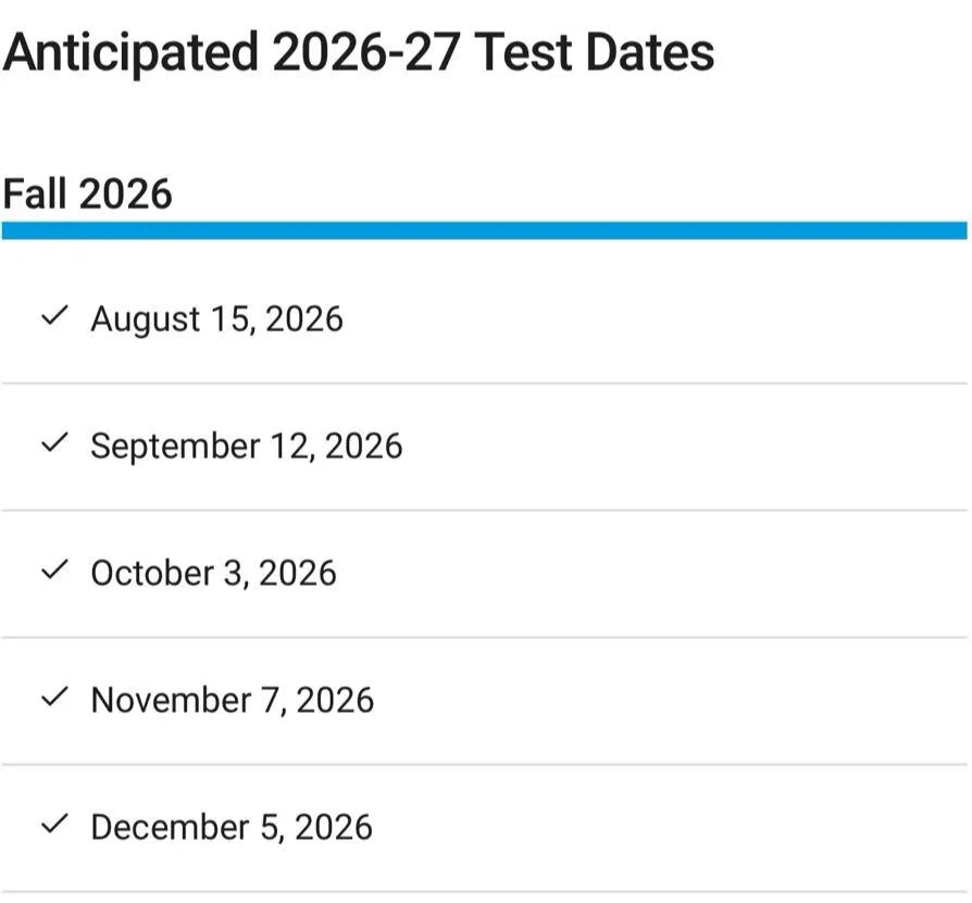 2026年留学考试时间表: SAT、AP、IB、A-Level.......