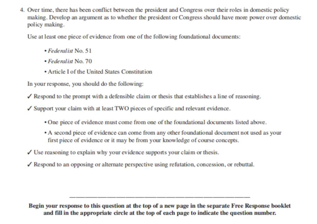 AP美国政府与政治各章节重点 AP美国政府与政治各章节重点