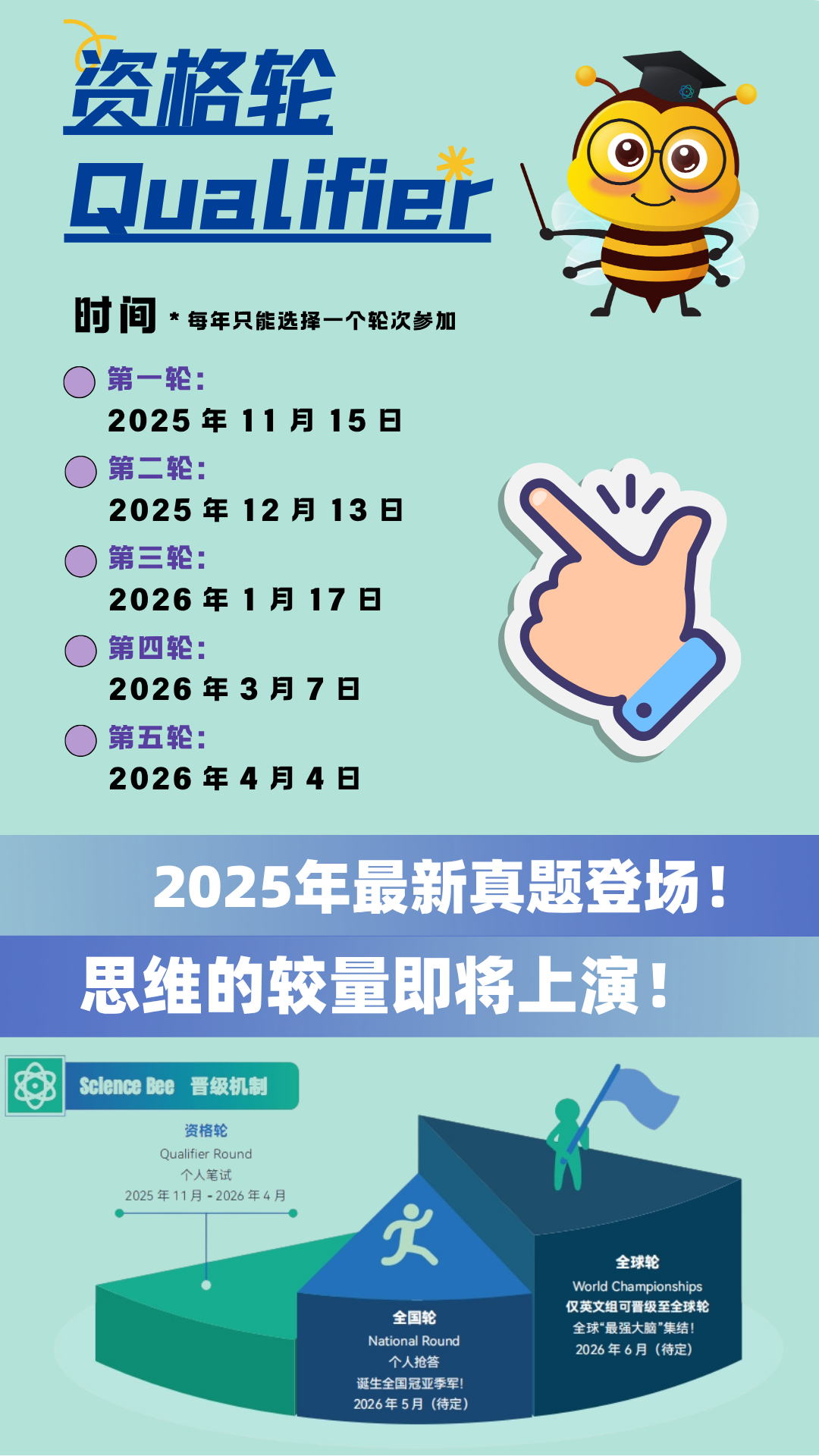 Science Bee 国际科学知识挑战：科学舞台等你来战！