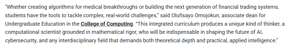 佐治亚理工新开「数学+计算机」本科专业,解锁AI时代的超强“双剑合璧”! 佐治亚理工新开「数学+计算机」本科专业,解锁AI时代的超强“双剑合璧”!