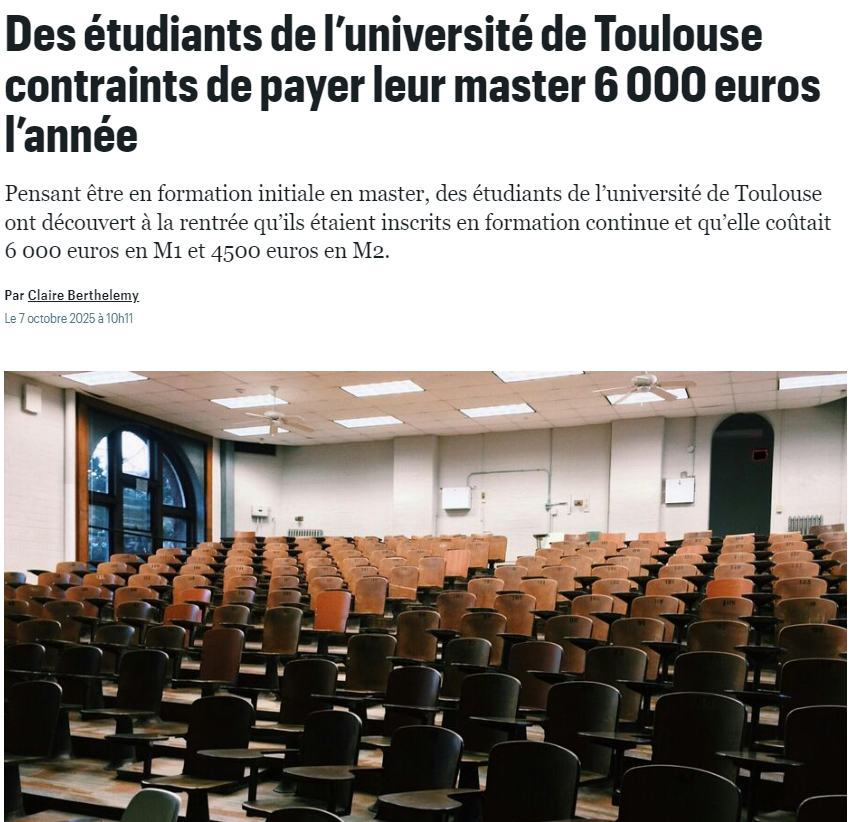 法国这所大学硕士生开学注册却发现每年需要支付6000欧学费？附上全法公立大学注册费盘点！