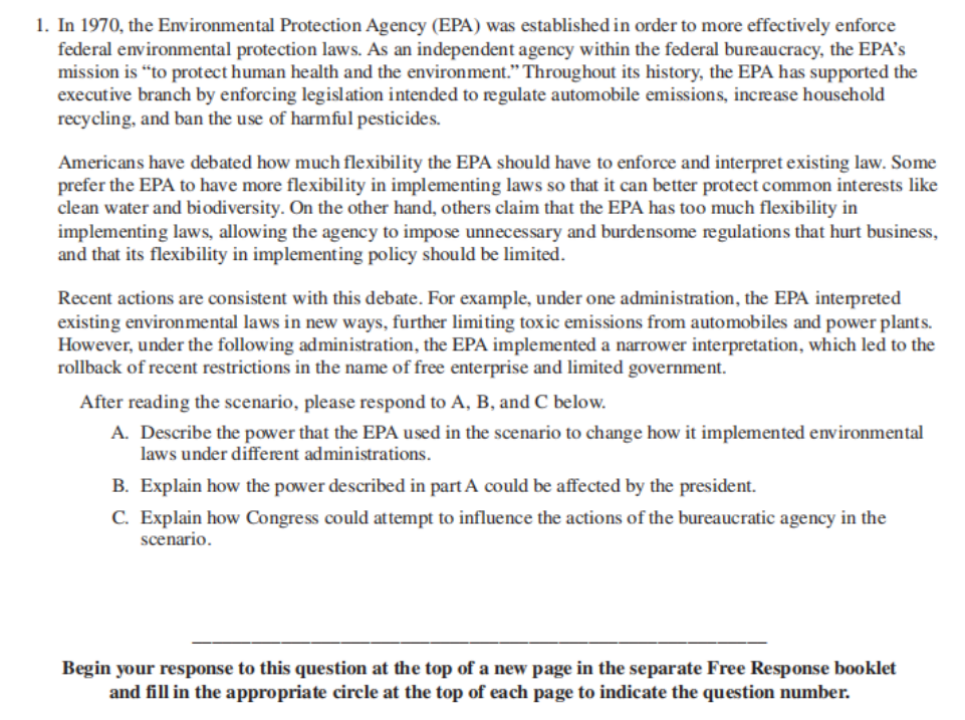 AP美国政府与政治各章节重点
