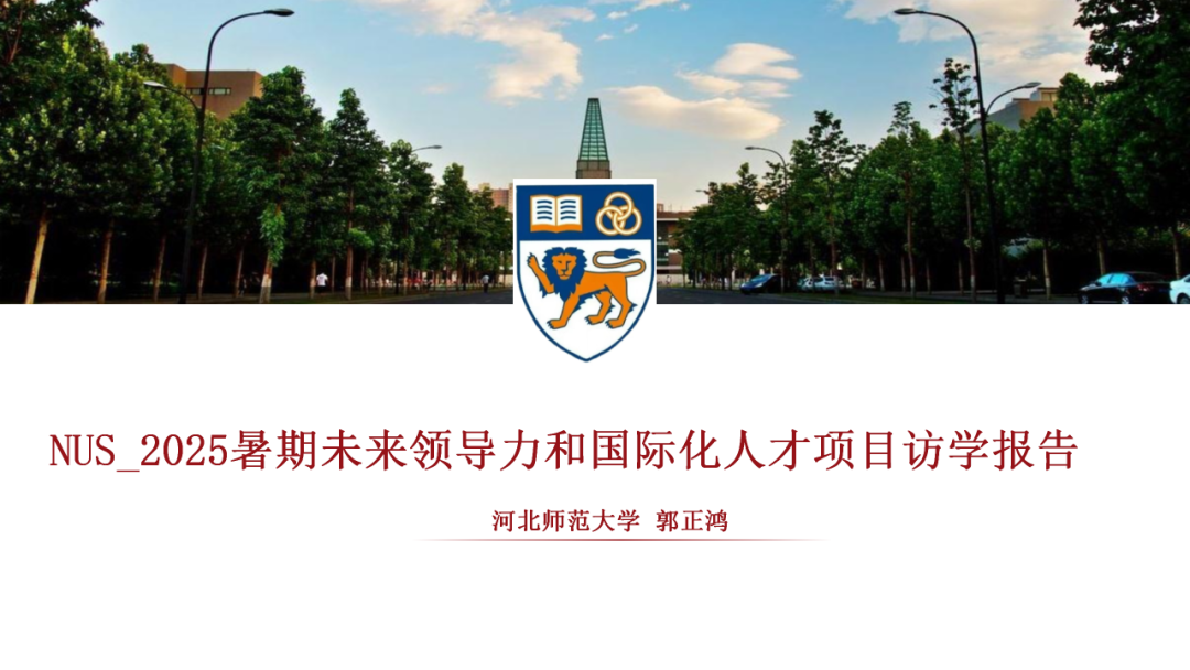 新加坡访学实录 | 十种视角，解读亚洲顶尖学府的独特魅力。