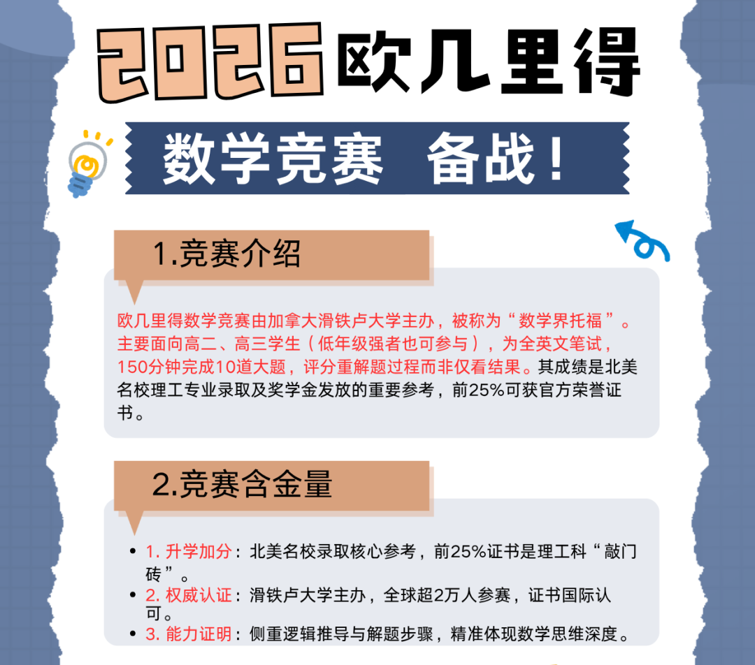 【收藏】2026欧几里得竞赛4大核心要点，国际生直接用！