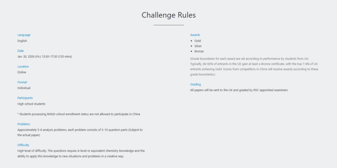 2026 UKChO 考试时间变了!新增 4 大考点,金奖率仅 7%,怎么高效备考? 2026 UKChO 考试时间变了!新增 4 大考点,金奖率仅 7%,怎么高效备考?