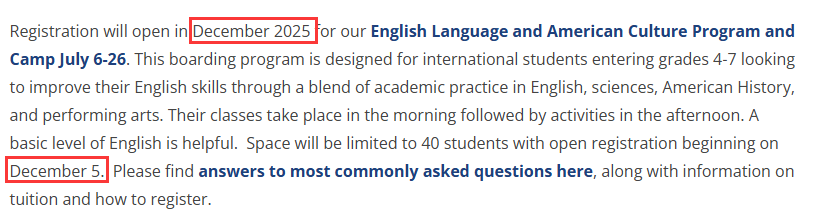 美国顶尖私校2026年夏校申请开放时间整理 美国顶尖私校2026年夏校申请开放时间整理