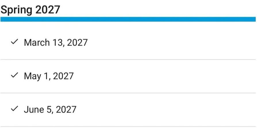 2026年留学考试时间表: SAT、AP、IB、A-Level.......