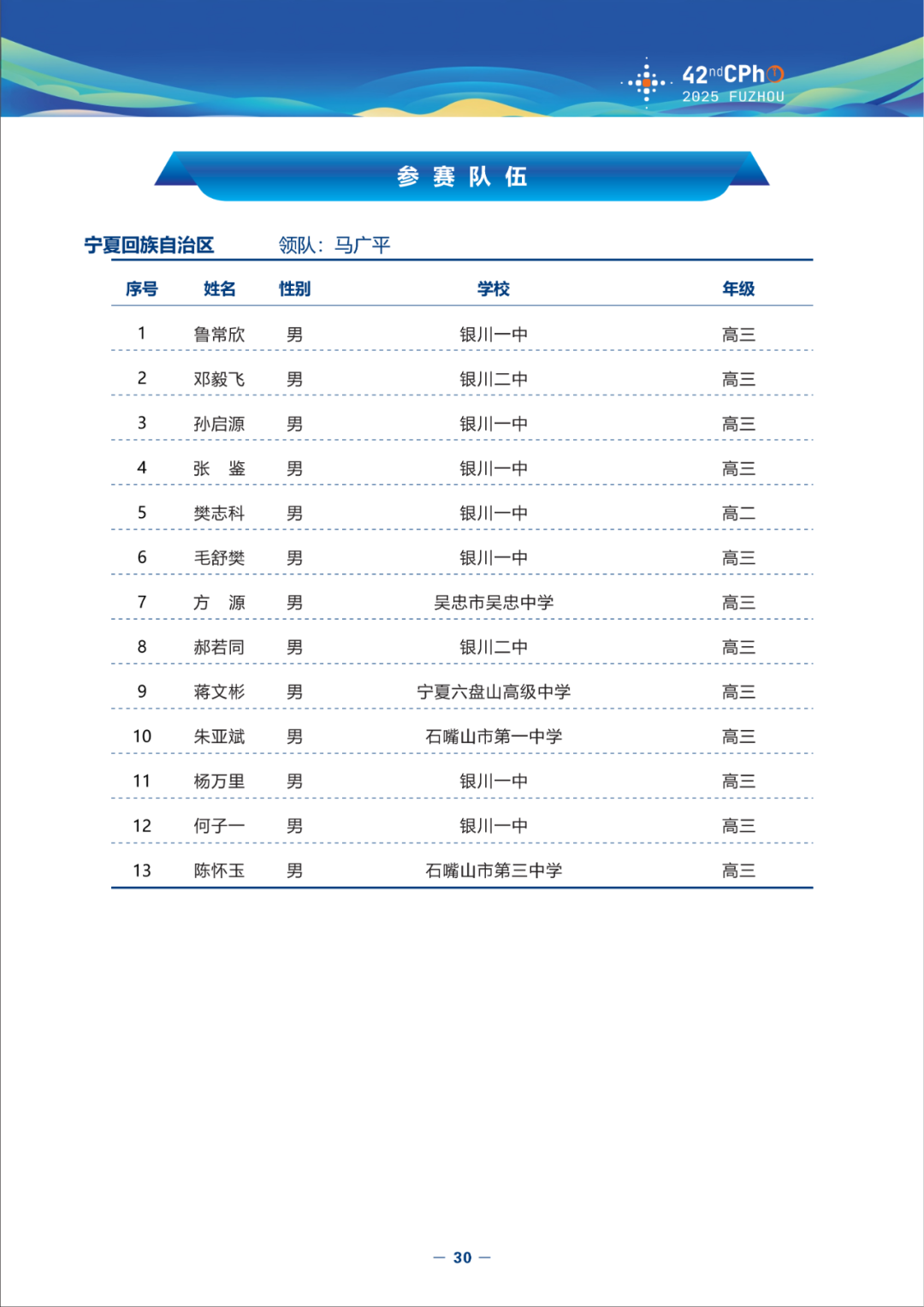 2025第42届物理竞赛（决赛）竞赛指南发布！内含完整省队名单、详细日程安排（可下载）
