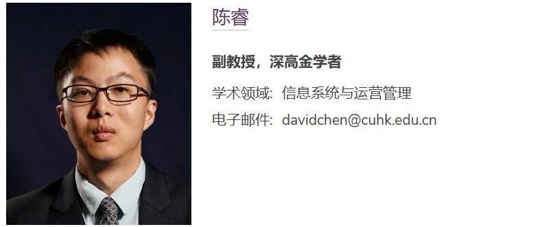 香港中文大学（深圳）博士导师（Rui CHEN教授）