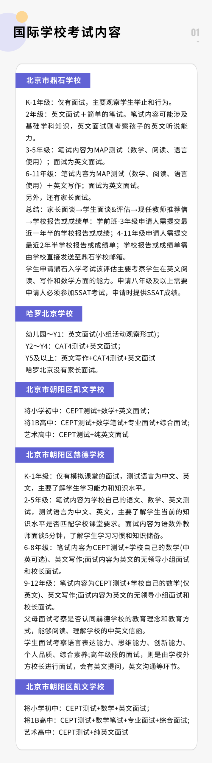北京鼎石、德威、哈罗等热门国际学校入学都考什么？