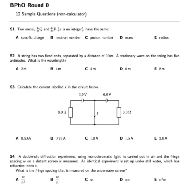 IPC/SPC/BPhO R0物理竞赛全程备考班-提前占位26赛季BPhO正赛名额