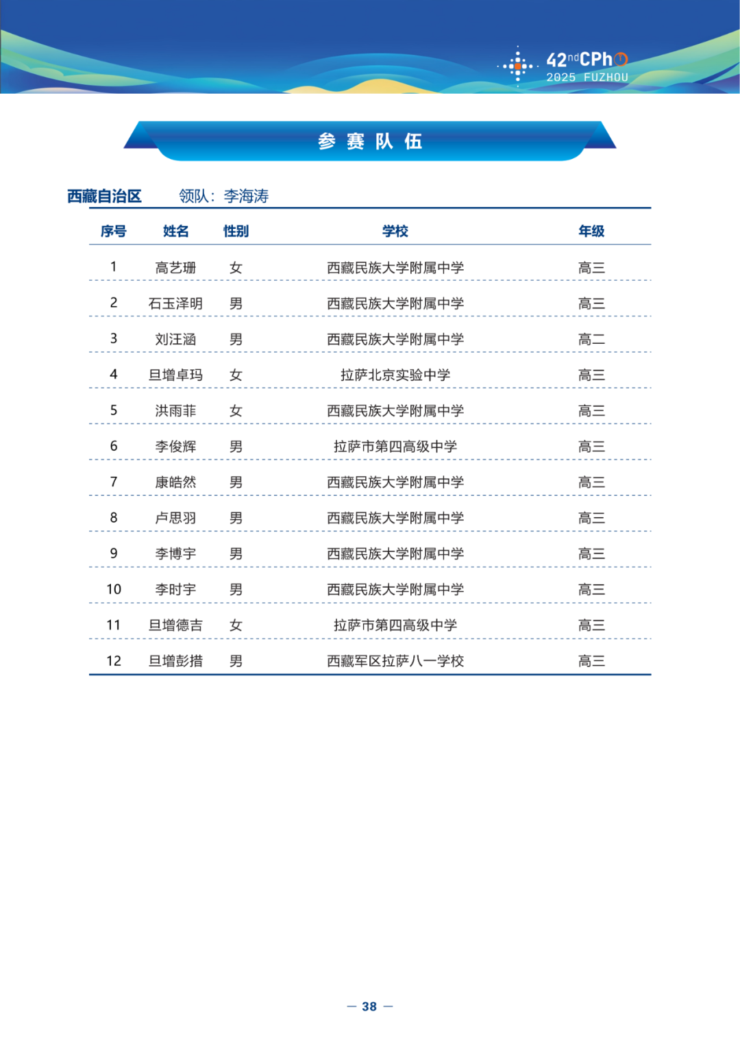 2025第42届物理竞赛（决赛）竞赛指南发布！内含完整省队名单、详细日程安排（可下载）
