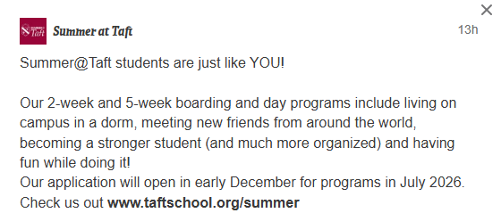 美国顶尖私校2026年夏校申请开放时间整理 美国顶尖私校2026年夏校申请开放时间整理