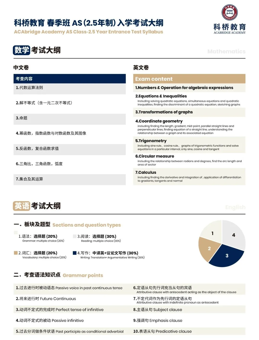 10月26日丨科桥开放日暨2026学年预录取考试通知