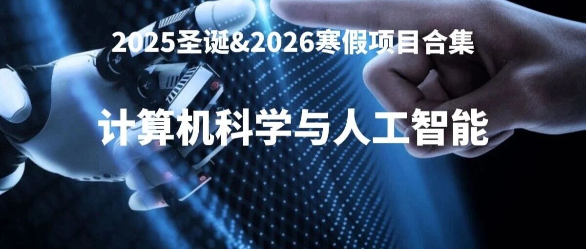 2025圣诞&2026寒假项目计算机科学和人工智能特辑