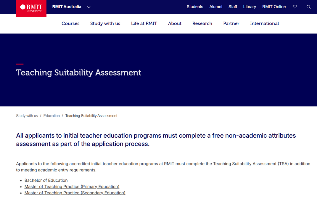 澳洲Teaching申请利好!维州多校推出免费测试替代Casper! 澳洲Teaching申请利好!维州多校推出免费测试替代Casper!